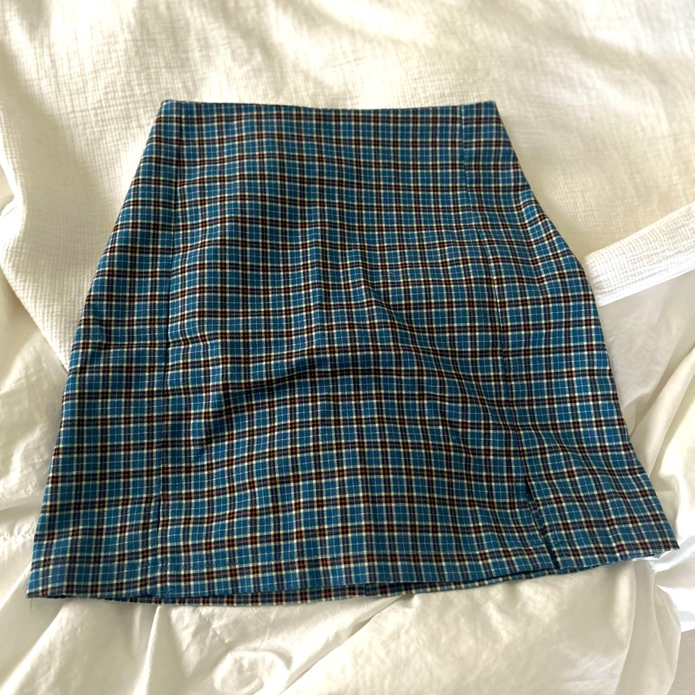 Brandy Melville John Galt Mini Skirt Plaid Print